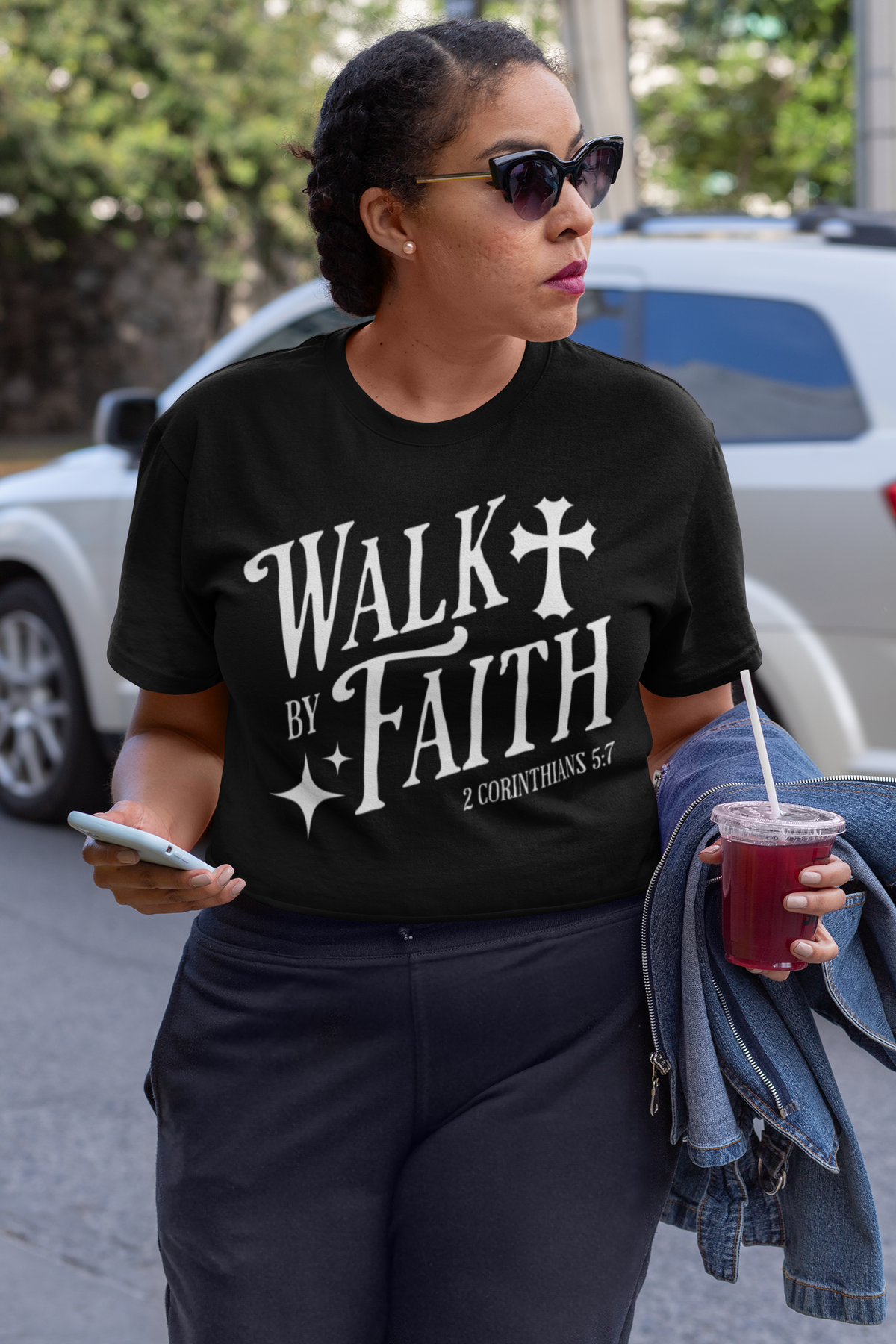 walk by faith t-shirt